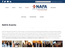 Tablet Screenshot of nafameetings.com